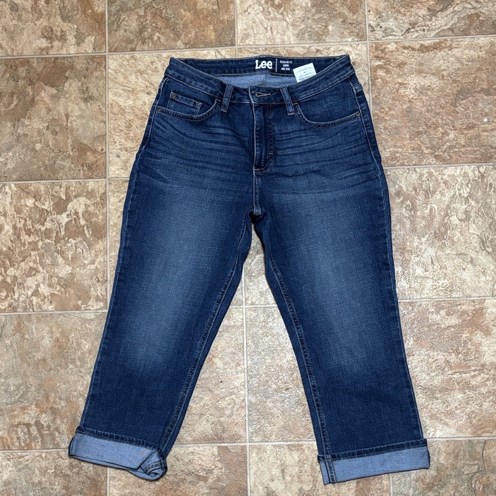 Lee Women's Deep Indigo Cropped Jeans